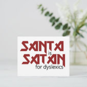 De Kerstman is Satan Feestdagenkaart (Staand voorkant)