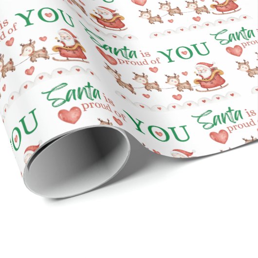 De kerstman is trots van u die papier verpakt (Rol Hoek)