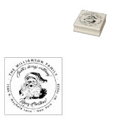 De kerstman kijkt altijd | retouradres rubberstempel (Gestempeld)