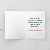 De Kerstman kijkt Feestdagen Kaart (Binnen)