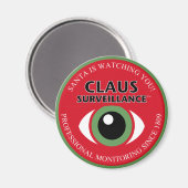 De Kerstman kijkt Magneet (Voorkant / Achterkant)