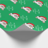 De kerstman kijkt naar je | Kerstmis Cadeaupapier (Hoek)