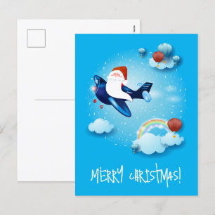 De kerstman komt eraan feestdagenkaart