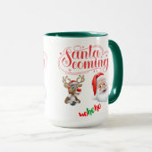 De kerstman komt eraan mok (Voorkant rechts)