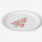 De Kerstman komt eraan Papieren Bordje (Gekanteld)