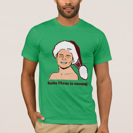 De kerstman komt eraan t-shirt (Voorkant)