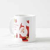 De kerstman komt met de Koekjes voor Kerstmis verb Koffiemok (Voorkant links)