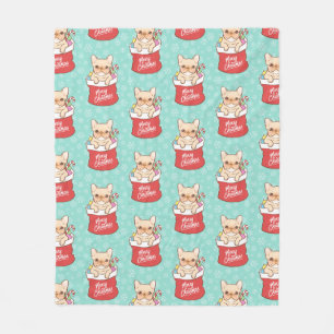 De kerstman komt met een Fransman Fleece Deken