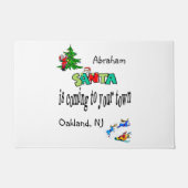 De kerstman komt naar de stad Matt Doormat Deurmat (Voorkant)