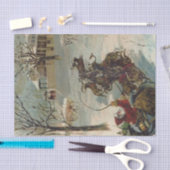 De  kerstman komt naar de stad tissuepapier (Craft)