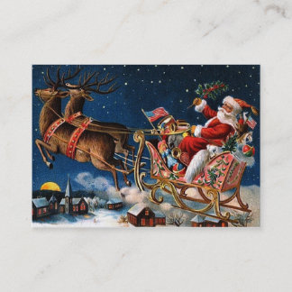 De kerstman komt naar de stad visitekaartje