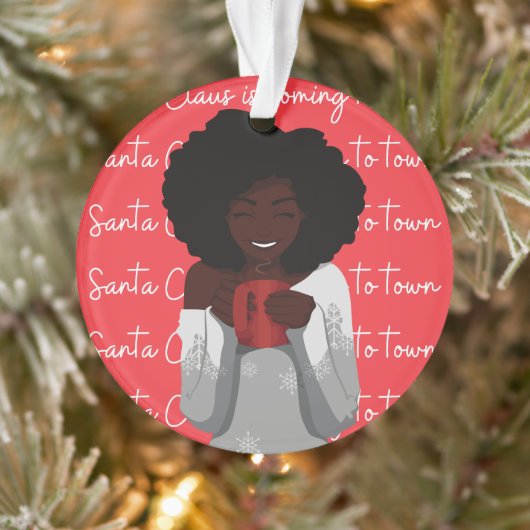 De Kerstman komt naar de stad White Elephant Ornament (Boom)