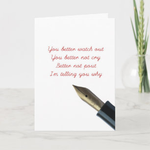 De kerstman komt naar de stadskaart feestdagen kaart