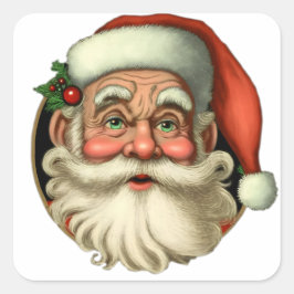 De kerstman komt naar Smile Vierkante Sticker