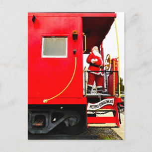 De Kerstman komt op de trein Briefkaart