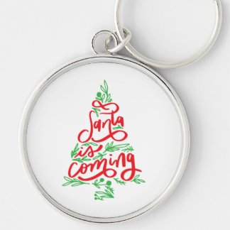 De kerstman komt sleutelhanger