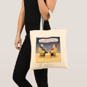De kerstman krijgt wat advies | Vreemde kerstCarto Tote Bag (Voorkant (product))