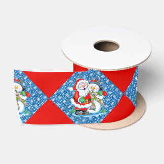 De kerstman lachen en Snowman Kerstmis Lint