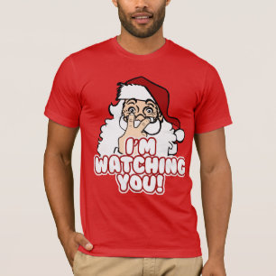 De kerstman let op Grappige Kerstmis T-shirt