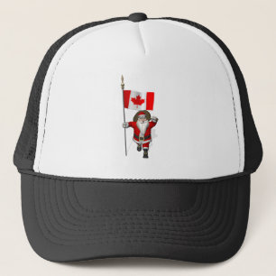 De Kerstman met Vlag van Canada Trucker Pet