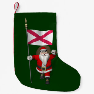 De Kerstman met Vlag van Noord-Ierland Kleine Kerstsok