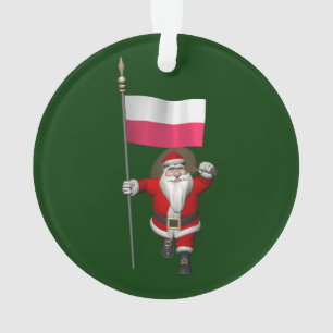 De Kerstman met Vlag van Polen Ornament