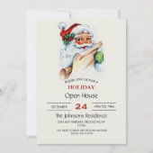 De kerstman met zijn kerstlijstrol kaart (Voorkant)