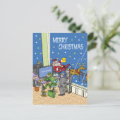 De Kerstman nr 12 Feestdagenkaart (Staand voorkant)