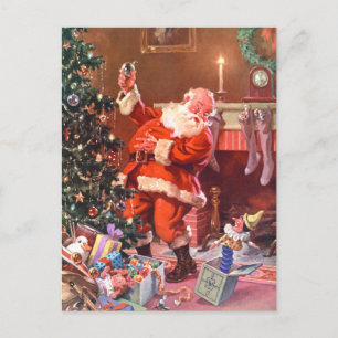 De Kerstman op de Nacht vóór Kerstmis Feestdagenkaart
