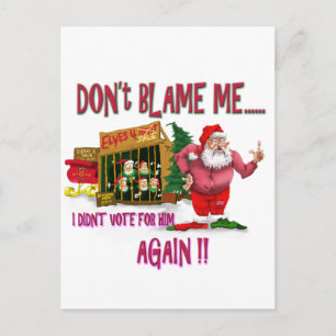 De kerstman op het niveau van de armoede Geef me n Feestdagenkaart