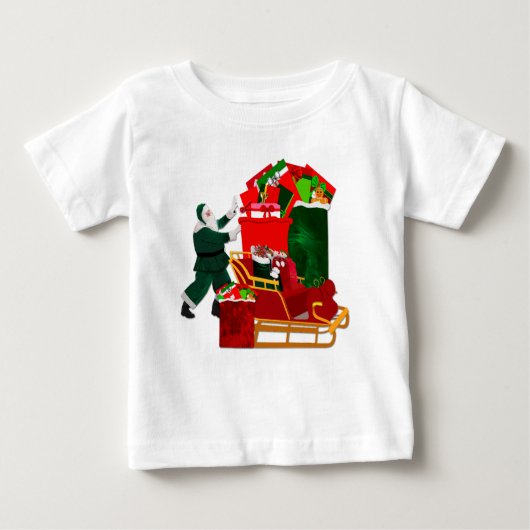 De Kerstman pakt zijn slee T-shirt (Voorkant)