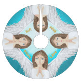 De kerstman Prays Angel Kerstboom Rok (Voorkant)