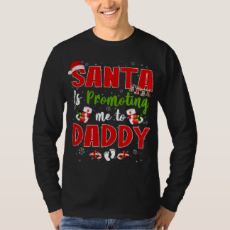 De kerstman promoot me naar papa Voetprint Zwanger T-shirt