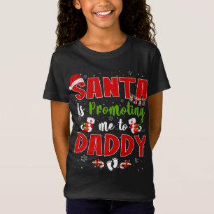 De kerstman promoot me naar papa Voetprint Zwanger T-shirt