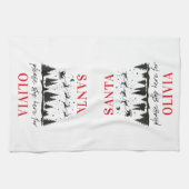 De kerstman stopt hier alsjeblieft met kerst-tradi theedoek (Horizontaal)