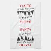 De kerstman stopt hier alsjeblieft met kerst-tradi theedoek (Verticaal)