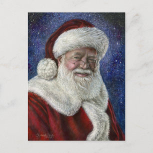De Kerstman tussen de sterren Feestdagenkaart
