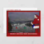 De Kerstman van Chattanooga Feestdagenkaart (Voorkant / Achterkant)