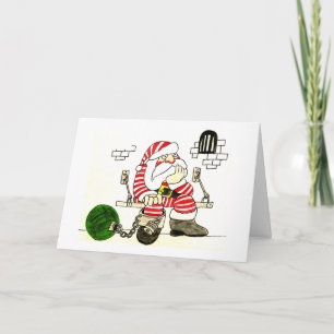 DE KERSTMAN VAN DE GEVANGENIS FEESTDAGEN KAART