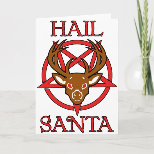 De Kerstman van de hagel Feestdagen Kaart (Voorkant)