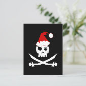 De Kerstman van de piraat Feestdagenkaart (Staand voorkant)