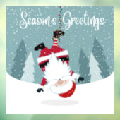 De kerstman van de Seizoengroet Raamsticker (Vel 3)