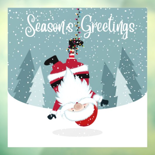 De kerstman van de Seizoengroet Raamsticker (Vel 3)