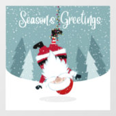 De kerstman van de Seizoengroet Raamsticker (Vel)