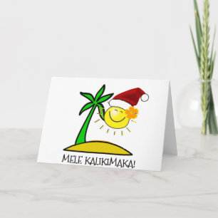 De Kerstman van de zon - Mele Kalikimaka Feestdagen Kaart