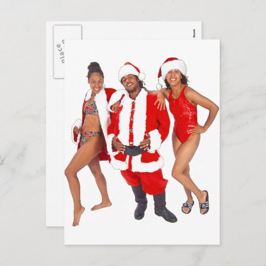 De Kerstman van het getto en zijn Elf van de Kap Feestdagenkaart (Voorkant / Achterkant)