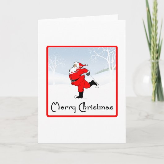 De Kerstman van SkateChick Feestdagen Kaart (Voorkant)