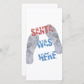 De kerstman was hier feestdagenkaart (Voorkant / Achterkant)