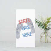 De kerstman was hier feestdagenkaart (Staand voorkant)