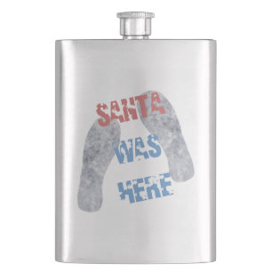 De kerstman was hier heupfles